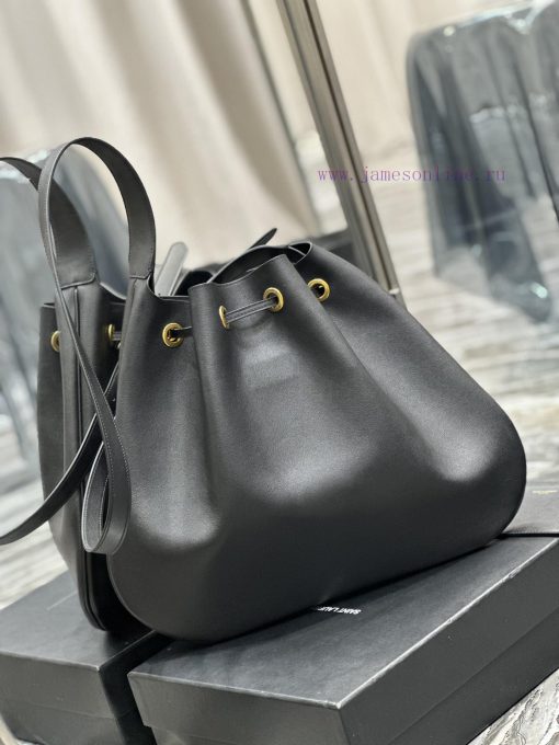 Yves Saint Laurent Bags Flat Hobo bag_Y Home Full Leather Drawstring Bag/Shoulder BackpackThe all leather design add i1z0jp01 - Image 10