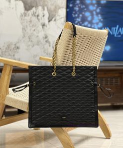 Yves Saint Laurent Bags LE POCHON New Shopping Bag with Drawstring Closure, Made of Italian Imported Sheepskin and C efnk3snb
