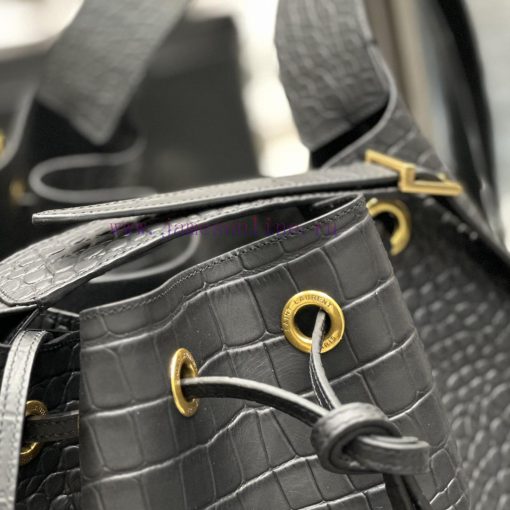 Yves Saint Laurent Bags Flat Hobo bag_Y Home Full Leather Drawstring Bag/Shoulder BackpackThe all leather design add mxmgkire - Image 6