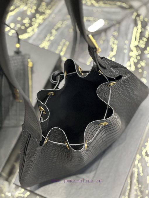 Yves Saint Laurent Bags Flat Hobo bag_Y Home Full Leather Drawstring Bag/Shoulder BackpackThe all leather design add mxmgkire - Image 7