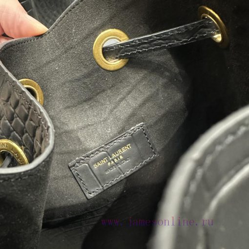 Yves Saint Laurent Bags Flat Hobo bag_Y Home Full Leather Drawstring Bag/Shoulder BackpackThe all leather design add mxmgkire - Image 8