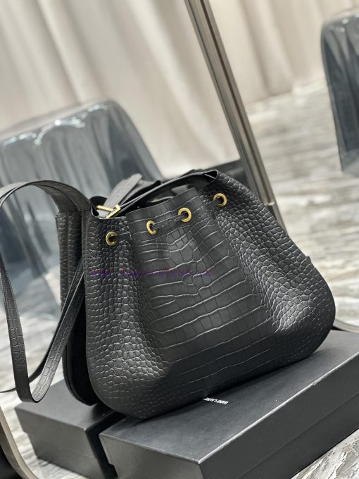 Yves Saint Laurent Bags Flat Hobo bag_Y Home Full Leather Drawstring Bag/Shoulder BackpackThe all leather design add mxmgkire - Image 9