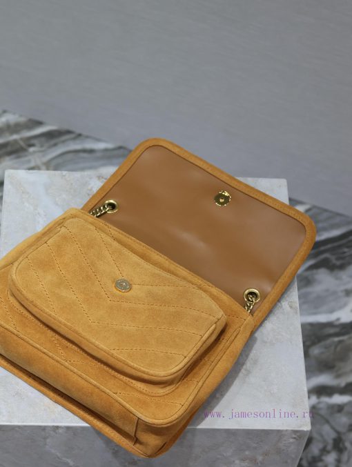 Yves Saint Laurent Bags Niki-22cm earth yellow frosted gold buckleIt's not too cool at all. The bag has a beautiful s4c2yxm4 - Image 9