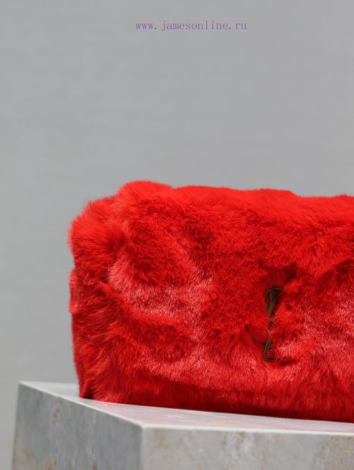 Yves Saint Laurent Bags Autumn and winter rabbit fur styles are out𝐊𝐚𝐭𝐞 _ Double sided bag launches suede&rabbit fur fs568klv - Image 4