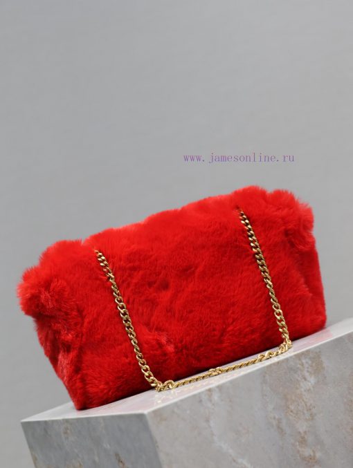 Yves Saint Laurent Bags Autumn and winter rabbit fur styles are out𝐊𝐚𝐭𝐞 _ Double sided bag launches suede&rabbit fur fs568klv - Image 6