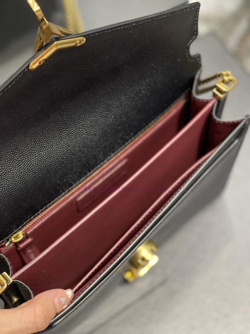 Yves Saint Laurent Bags 𝑪𝑨𝑺𝑺𝑨𝑵𝑫𝑹𝑨 _ Caviar and cowhideThe latest synchronized CASSANDRA Italian imported cowhide is 1tw1ftiw - Image 9
