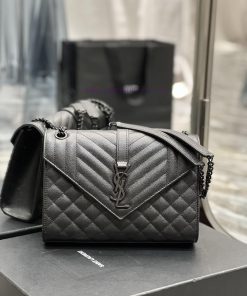 Yves Saint Laurent Bags Envelope Black BuckleMedium grained embossed quilted genuine leather envelope bagClassic is 9p7utg9b
