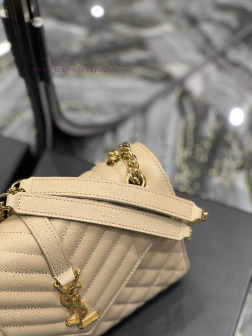 Yves Saint Laurent Bags Envelope Apricot Gold BuckleMedium grained embossed quilted genuine leather envelope bagClas 6kdwi6ib - Image 5
