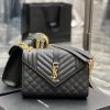 Yves Saint Laurent Bags Envelope Black Gold BuckleMedium grained embossed quilted genuine leather envelope bagClassi g8t8vevk