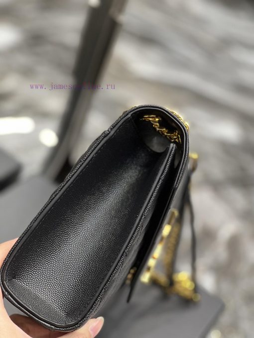 Yves Saint Laurent Bags Envelope Black Gold BuckleMedium grained embossed quilted genuine leather envelope bagClassi g8t8vevk - Image 6