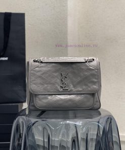 Yves Saint Laurent Bags 𝑁𝑖𝑘𝑖 32 𝑐𝑚 _ GreyThe popular Nikki has made a breakthrough by using used oil wax cowhide, wh uc32ysye