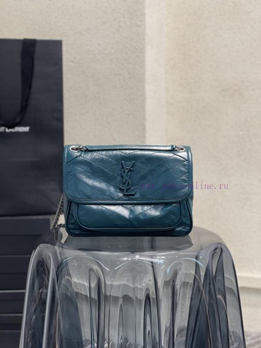 Yves Saint Laurent Bags 𝐍𝐢𝐤𝐢𝟐𝟖𝐜𝐦 _ Turquoise GreenBreakthrough in using used oil wax cowhide, the waxing effect is a rz5jdc67