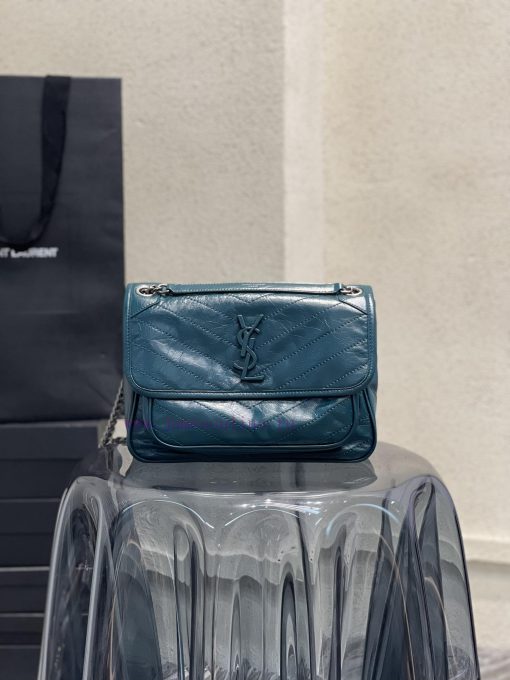 Yves Saint Laurent Bags 𝐍𝐢𝐤𝐢𝟐𝟖𝐜𝐦 _ Turquoise GreenBreakthrough in using used oil wax cowhide, the waxing effect is a rz5jdc67 - Image 2