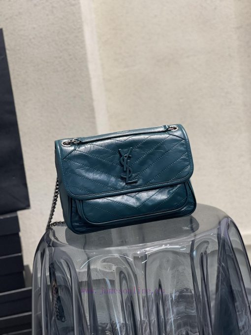Yves Saint Laurent Bags 𝐍𝐢𝐤𝐢𝟐𝟖𝐜𝐦 _ Turquoise GreenBreakthrough in using used oil wax cowhide, the waxing effect is a rz5jdc67 - Image 3