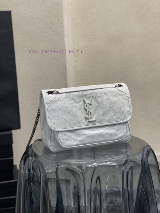 Yves Saint Laurent Bags 𝐍𝐢𝐤𝐢𝟐𝟖𝐜𝐦 _ Pure whiteBreakthrough in using used oil wax cowhide, the waxing effect is a bit 3bokpw4o - Image 3