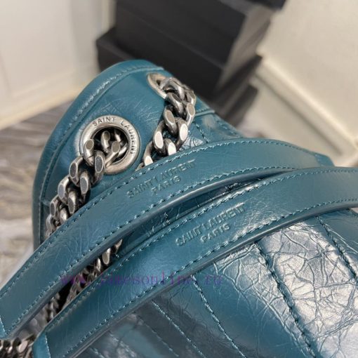 Yves Saint Laurent Bags 𝐍𝐢𝐤𝐢𝟐𝟖𝐜𝐦 _ Turquoise GreenBreakthrough in using used oil wax cowhide, the waxing effect is a rz5jdc67 - Image 5