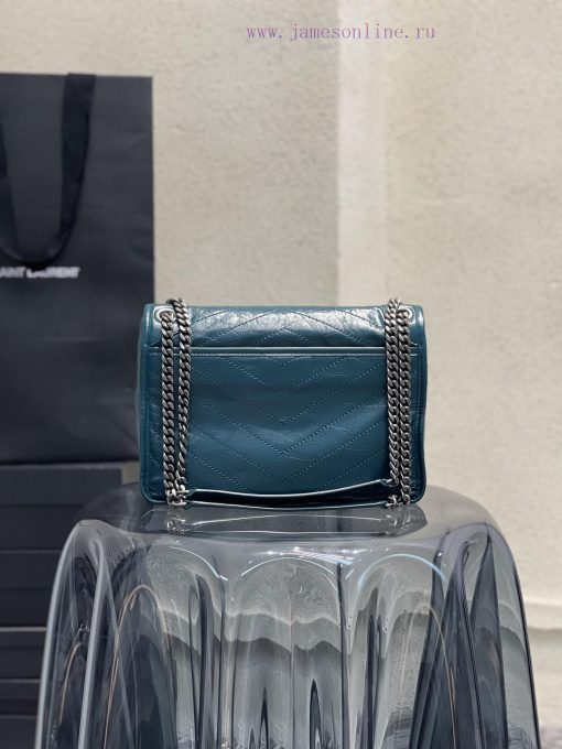 Yves Saint Laurent Bags 𝐍𝐢𝐤𝐢𝟐𝟖𝐜𝐦 _ Turquoise GreenBreakthrough in using used oil wax cowhide, the waxing effect is a rz5jdc67 - Image 7