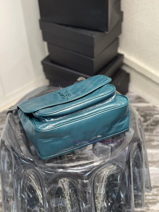 Yves Saint Laurent Bags 𝐍𝐢𝐤𝐢𝟐𝟖𝐜𝐦 _ Turquoise GreenBreakthrough in using used oil wax cowhide, the waxing effect is a rz5jdc67 - Image 8