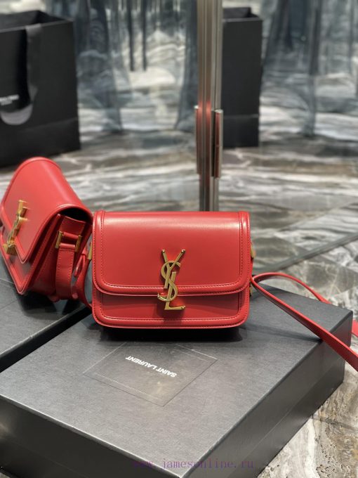 Yves Saint Laurent Bags 𝑺𝑶𝑳𝑭𝑬𝑹𝑰𝑵𝑶 𝑩𝑶𝑿 Big red gold button_19cmMust be popular, it conquered the entire fashion circl idbu3hac