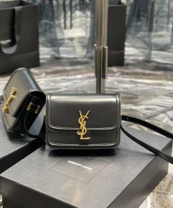 Yves Saint Laurent Bags 𝑺𝑶𝑳𝑭𝑬𝑹𝑰𝑵𝑶 𝑩𝑶𝑿 Black gold buckle_19cmMust be popular, it conquered the entire fashion circle yxun2883