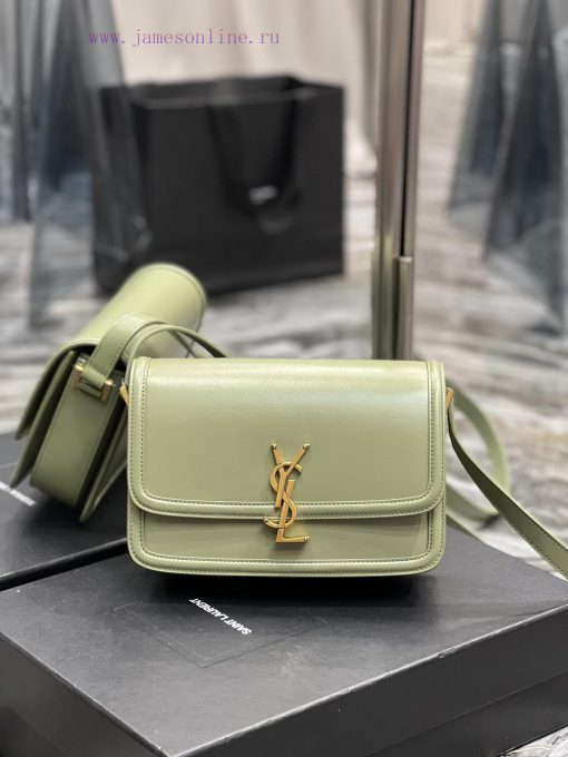 Yves Saint Laurent Bags 𝑺𝑶𝑳𝑭𝑬𝑹𝑰𝑵𝑶 𝑩𝑶𝑿 Avocado green gold button_23cmMust be popular, it conquered the entire fashion v981o3p8