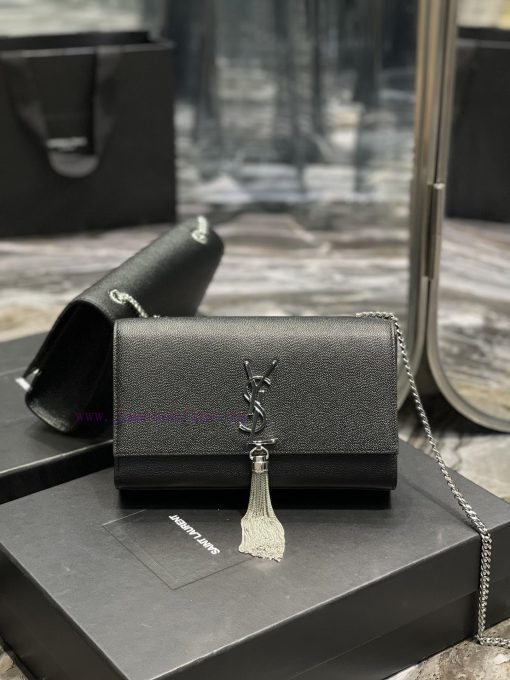 Yves Saint Laurent Bags Eternal ClassicKATE 24cm black caviar fringe style_Definitely an eternal classic of Yangshul oz8llssx