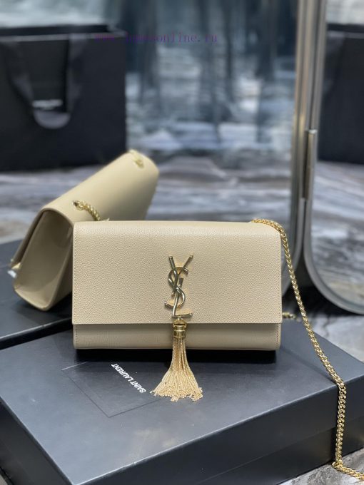 Yves Saint Laurent Bags Eternal ClassicKATE 24cm Apricot Caviar Tassel Style_Definitely an eternal classic of Yangsh 1o5y3s8u