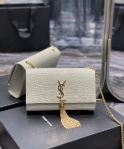 Yves Saint Laurent Bags Eternal ClassicKATE 24cm crocodile patterned fringe style_Definitely an eternal classic of Y jkx4k0fm