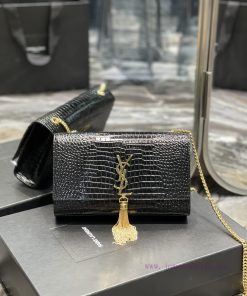 Yves Saint Laurent Bags Eternal ClassicKATE 24cm crocodile patterned fringe style_Definitely an eternal classic of Y hbspy0t7