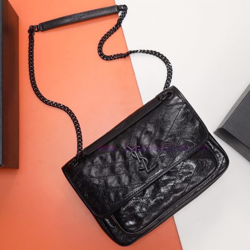 Yves Saint Laurent Bags Background original order 𝑁𝑖𝑘𝑖 28 𝑐𝑚 _ Black breakthrough uses old oil wax cowhide, the waxi txnjkdzj