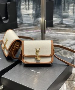 Yves Saint Laurent Bags 𝑺𝑶𝑳𝑭𝑬𝑹𝑰𝑵𝑶 𝑩𝑶𝑿 Brown with cotton and linen cloth, 19cmMust be popular, it conquered the entir h6bpp2kr