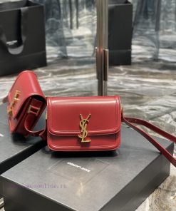 Yves Saint Laurent Bags 𝑺𝑶𝑳𝑭𝑬𝑹𝑰𝑵𝑶 𝑩𝑶𝑿 Jujube red gold button_19cmMust be popular, it conquered the entire fashion ci wip5gmel