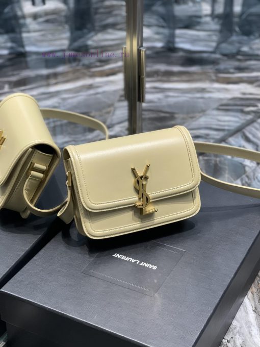 Yves Saint Laurent Bags 𝑺𝑶𝑳𝑭𝑬𝑹𝑰𝑵𝑶 𝑩𝑶𝑿 Apricot colored gold button_19cmMust be popular, it conquered the entire fashi mbgameld - Image 3