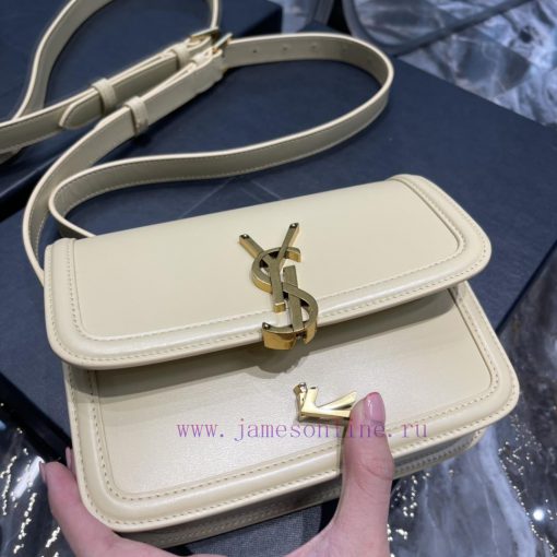 Yves Saint Laurent Bags 𝑺𝑶𝑳𝑭𝑬𝑹𝑰𝑵𝑶 𝑩𝑶𝑿 Apricot colored gold button_19cmMust be popular, it conquered the entire fashi mbgameld - Image 8
