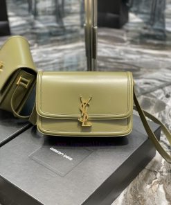 Yves Saint Laurent Bags 𝑺𝑶𝑳𝑭𝑬𝑹𝑰𝑵𝑶 𝑩𝑶𝑿 Olive green gold button_23cmMust be popular, it conquered the entire fashion c t51abyph