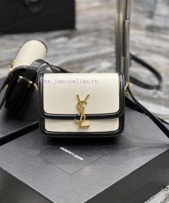 Yves Saint Laurent Bags 𝑺𝑶𝑳𝑭𝑬𝑹𝑰𝑵𝑶 𝑩𝑶𝑿 Black and white gold buckle_19cmMust be popular, it conquered the entire fashi ikpbqr6i
