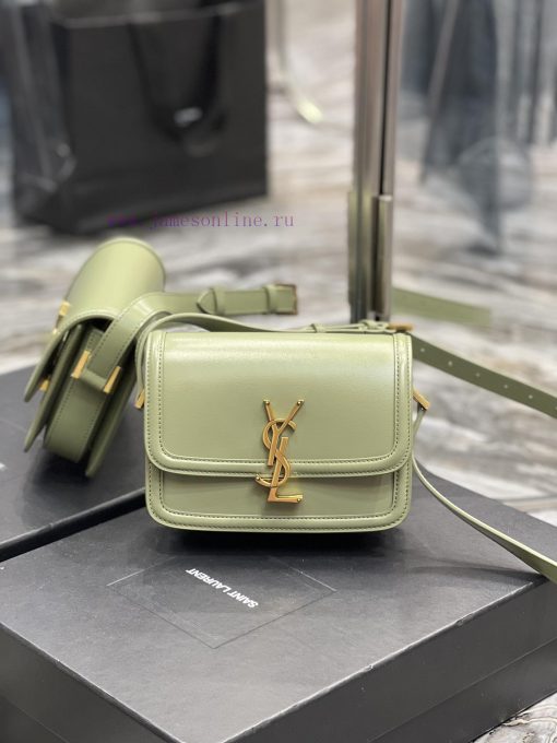 Yves Saint Laurent Bags 𝑺𝑶𝑳𝑭𝑬𝑹𝑰𝑵𝑶 𝑩𝑶𝑿 Avocado green gold button_19cmMust be popular, it conquered the entire fashion fzkcfgsk