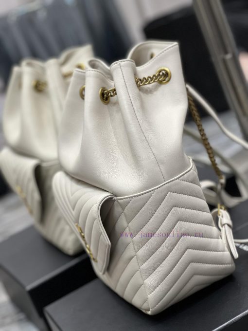 Yves Saint Laurent Bags 𝐉𝐨𝐞 _ Backpack Pearl Grey White 🤍It's not an exaggeration to say that this is a classic back 9hlm4yqg - Image 6