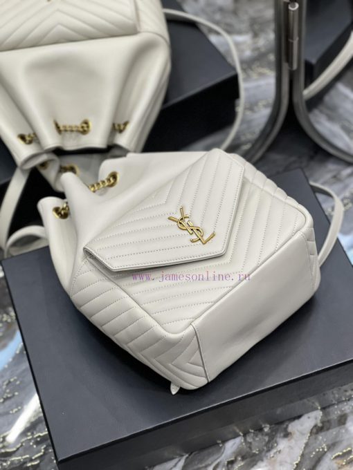 Yves Saint Laurent Bags 𝐉𝐨𝐞 _ Backpack Pearl Grey White 🤍It's not an exaggeration to say that this is a classic back 9hlm4yqg - Image 7