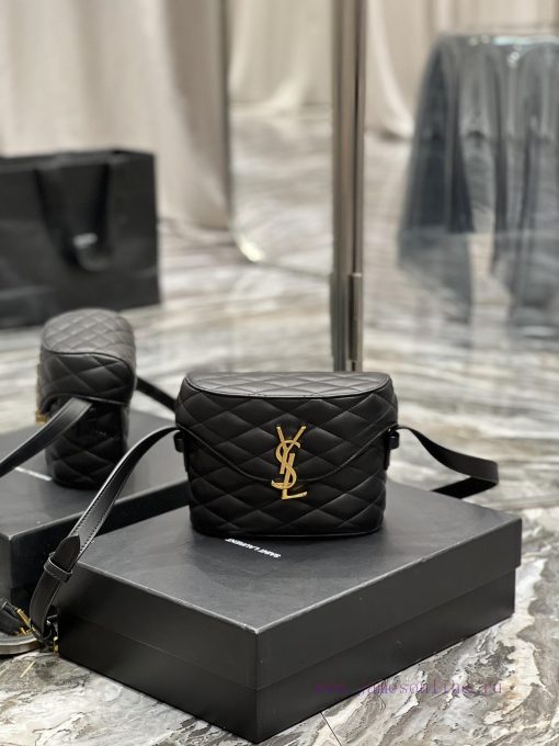Yves Saint Laurent Bags JUNE Quilted Sheepskin Box Bag_Adopting a front flip cover and a shaped barrel design, the c wah7pa4l - Image 2