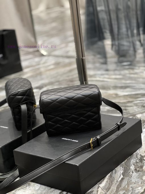 Yves Saint Laurent Bags JUNE Quilted Sheepskin Box Bag_Adopting a front flip cover and a shaped barrel design, the c wah7pa4l - Image 10