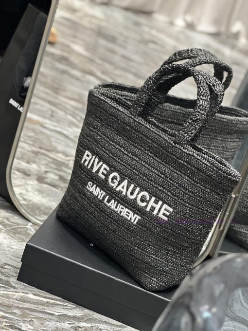 Yves Saint Laurent Bags Black colorRIVE GAUCHE Lafite Grass Weaving Tote is full of artistic atmosphere~Lafite Grass b67khlwa - Image 4