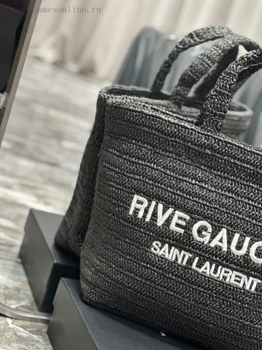 Yves Saint Laurent Bags Black colorRIVE GAUCHE Lafite Grass Weaving Tote is full of artistic atmosphere~Lafite Grass b67khlwa - Image 5