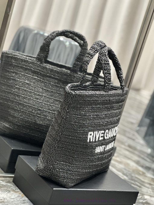 Yves Saint Laurent Bags Black colorRIVE GAUCHE Lafite Grass Weaving Tote is full of artistic atmosphere~Lafite Grass b67khlwa - Image 6