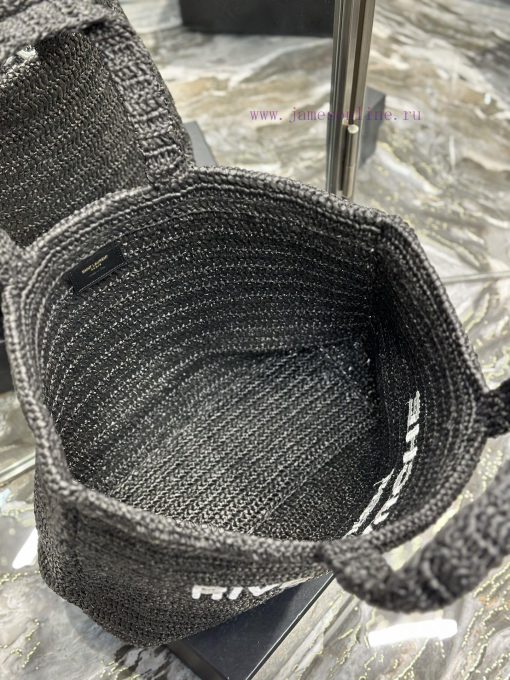 Yves Saint Laurent Bags Black colorRIVE GAUCHE Lafite Grass Weaving Tote is full of artistic atmosphere~Lafite Grass b67khlwa - Image 8