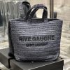 Yves Saint Laurent Bags 」 Blue 」RIVE GAUCHE Lafite Grass Weaving Tote is full of artistic atmosphere~Lafite Grass We jbfuwher