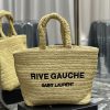 Yves Saint Laurent Bags Apricot colorRIVE GAUCHE Lafite Grass Weaving Tote is full of artistic atmosphere~Lafite Gra 9eo7lzvn