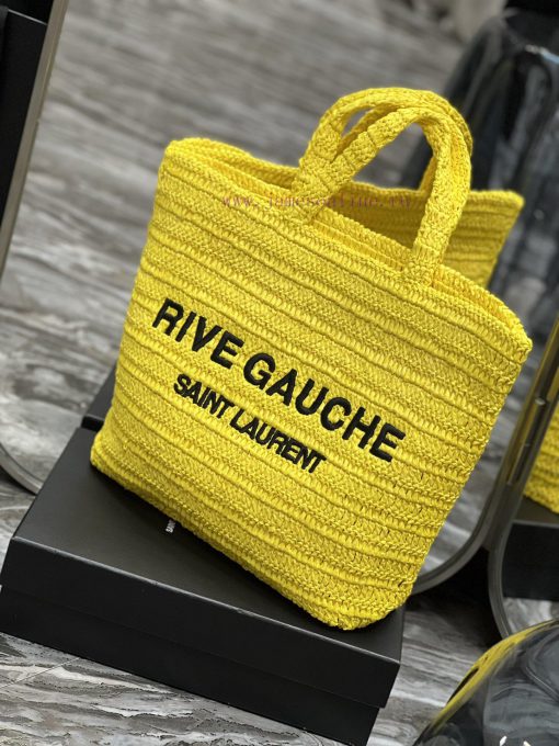 Yves Saint Laurent Bags Ginger YellowRIVE GAUCHE Lafite Grass Weaving Tote is full of artistic atmosphere~Lafite Gra e5oxkyyf - Image 4