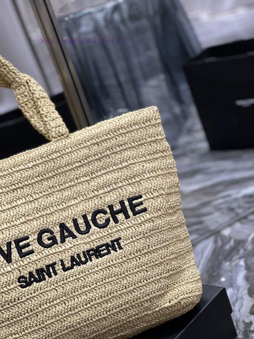 Yves Saint Laurent Bags Apricot colorRIVE GAUCHE Lafite Grass Weaving Tote is full of artistic atmosphere~Lafite Gra 9eo7lzvn - Image 4