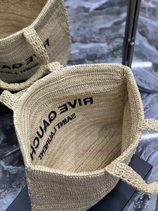 Yves Saint Laurent Bags Apricot colorRIVE GAUCHE Lafite Grass Weaving Tote is full of artistic atmosphere~Lafite Gra 9eo7lzvn - Image 7